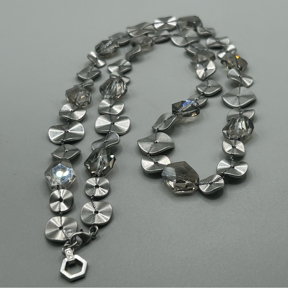 Simply Vera by Vera Wang Shiny Disks, Rounded Squares & Crystals Necklace